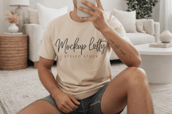 BC3001 Heather Soft Cream T-shirt Mockup: A Versatile Tool for Designers and Brands