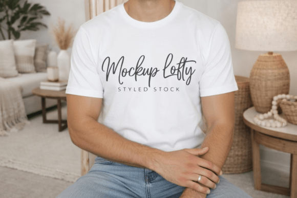 Bella Canvas 3001 White T-shirt Mockup