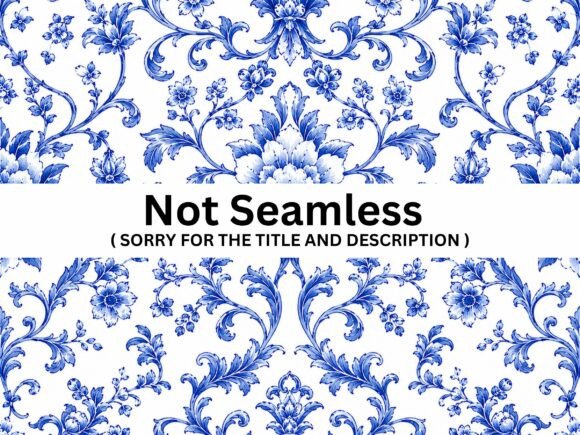 Blue Damask Floral Seamless Pattern: A Versatile Design for Creative Projects