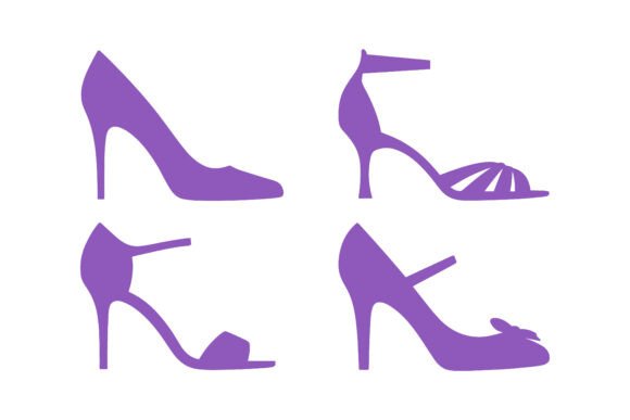 Bridal High Heel Sandals Vector Design