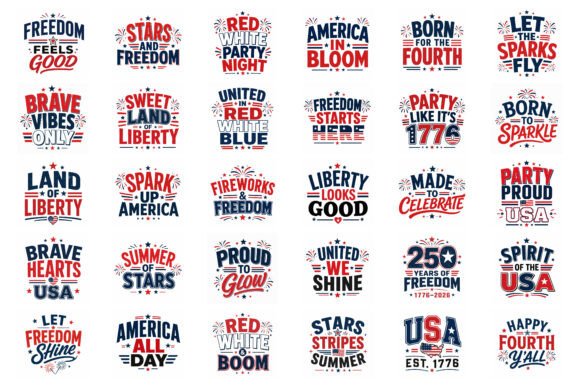 Celebrate Independence Day with 4th of July Patriotic Design Bundles