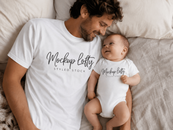 Daddy and Me CC1717 T-shirt Mockup 14: A Perfect Tool for Family Branding and Design Presentations
