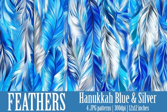 Enhancing Your Creative Projects with Hanukkah Color Feathers Patterns, S4