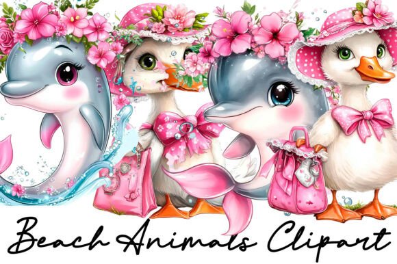 Free Beach Animals Clipart PNG