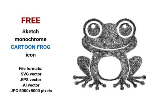 FREE Sketch Cartoon Frog Icon: A Versatile Resource for Designers and Creators