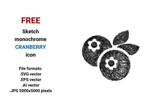 FREE Sketch Cranberry Icon: A Versatile Design Asset for Modern Creativity
