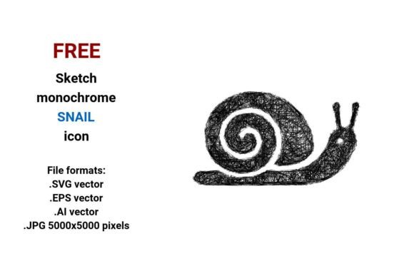 FREE Sketch Snail Icon and Vector Files for Designers