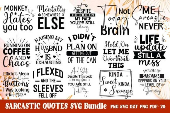 Funny Sarcastic SVG Design Mega Bundle