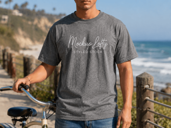 Gildan 5000 Summer Male Mockup 3