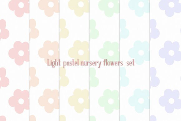 Light Pastel Nursery Flowers Set: A Delicate Touch for Creative Projects