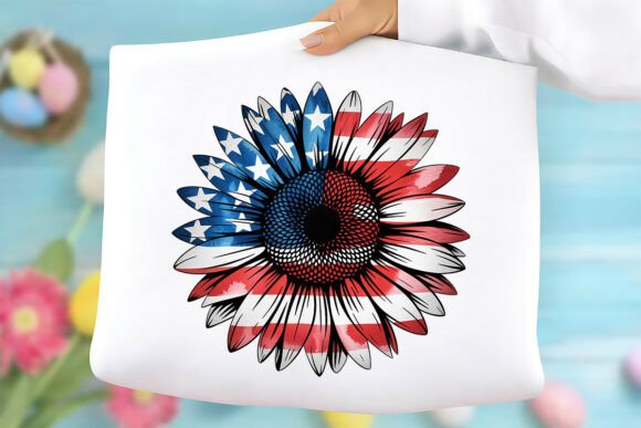Patriotic Sunflower PNG: A Versatile Digital Design for Creative Projects