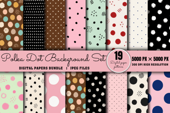 Polka Dot Background Set Paper Patterns: A Versatile Tool for Creative Expression