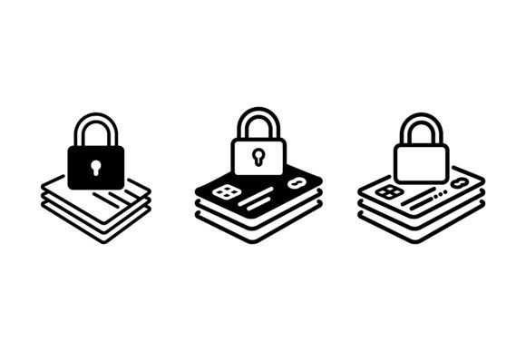Secure Card Icons for Modern Design