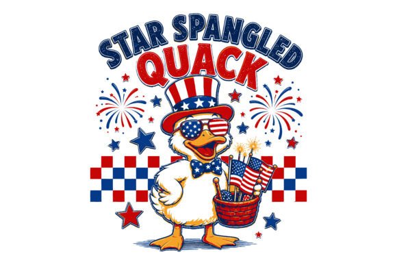 Star Spangled Quack Patriotic Shirt July – A Versatile Design for Creative Expression