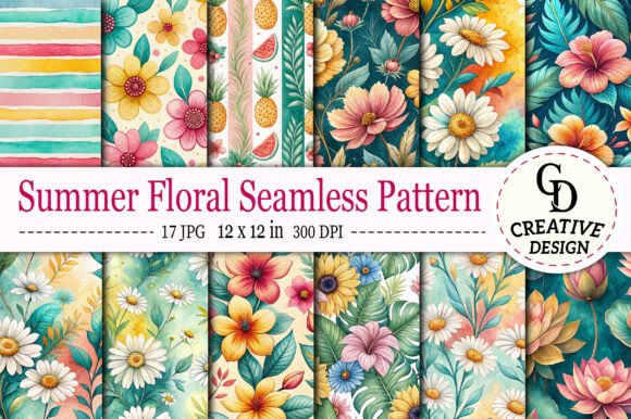 Summer Floral Seamless Pattern
