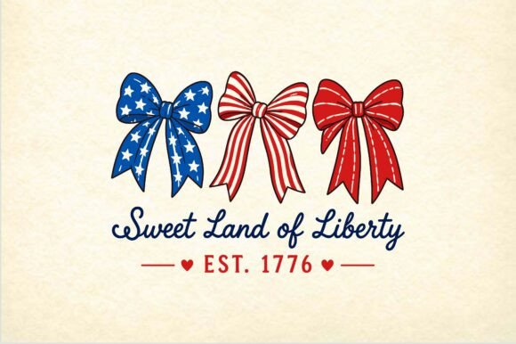 Sweet Land of Liberty Bow 4th of July