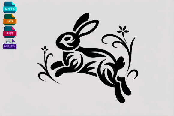 Tribal Bunny Rabbit Vector Art SVG: A Versatile Tool for Creative Projects