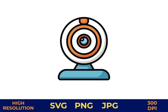 Webcam Icon Isolated on White Background
