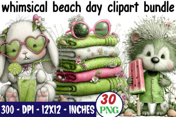 Whimsical Beach Day Clipart Bundle: A Creative Resource for Every Project